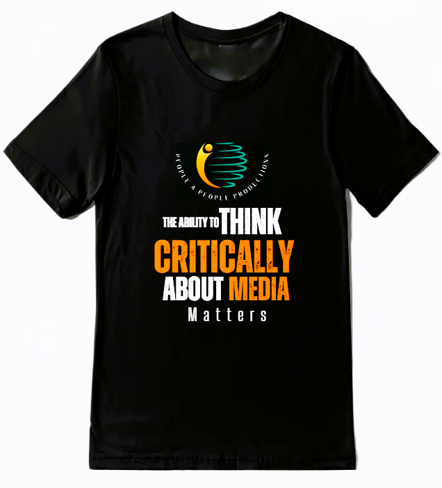 Think Critical About Media Matters In Orange T-Shirt