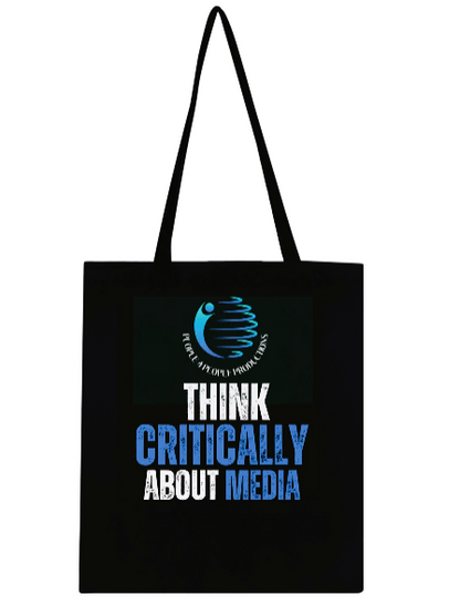 Think Critical In Blue Classic Black Tote Bag