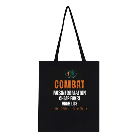 Combat Misinfo Classic Black Tote Bag